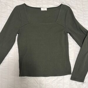 Madewell Square Neck Long Sleeve Top
